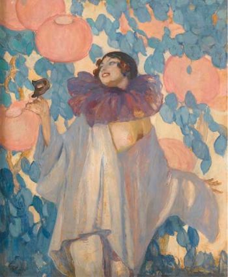 Pierrette au masque by Jean Gabriel Domergue