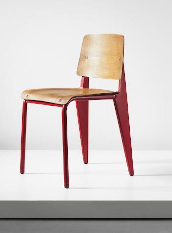 Chair, model no. 4, from the Lycée Fabert, Metz by Jean Prouvé