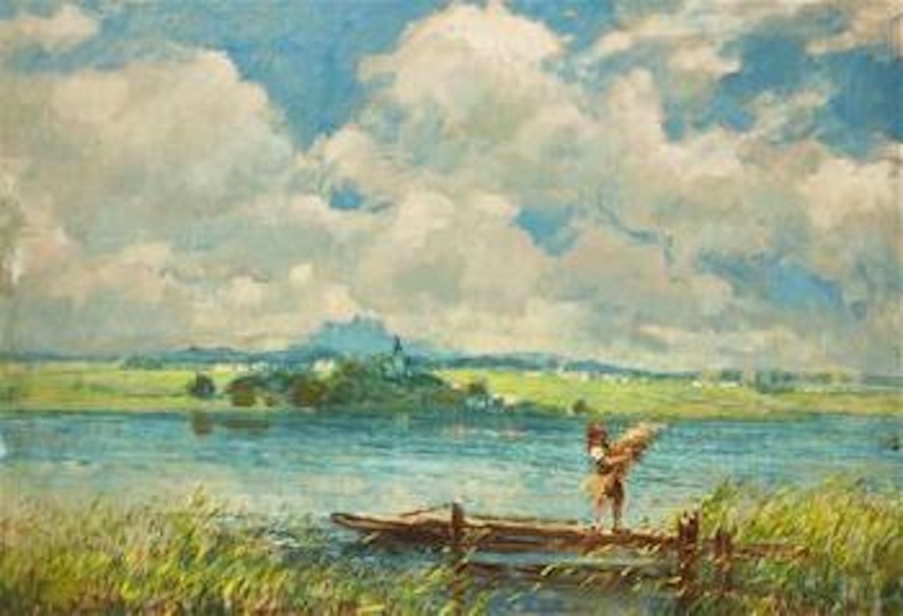 On the River Elbe by Karel Langer