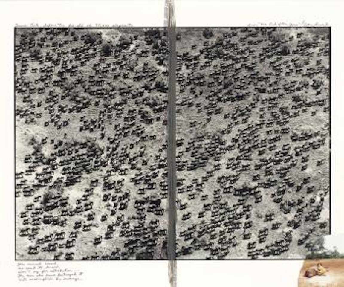 756 Elephants in Stressed-out Formation, Tsavo Park Border, Kenya by Peter Beard