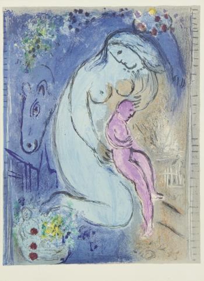Quai aux Fleurs, from Derrière Le Miroir (Mourlot 99, Cramer 24) by Marc Chagall