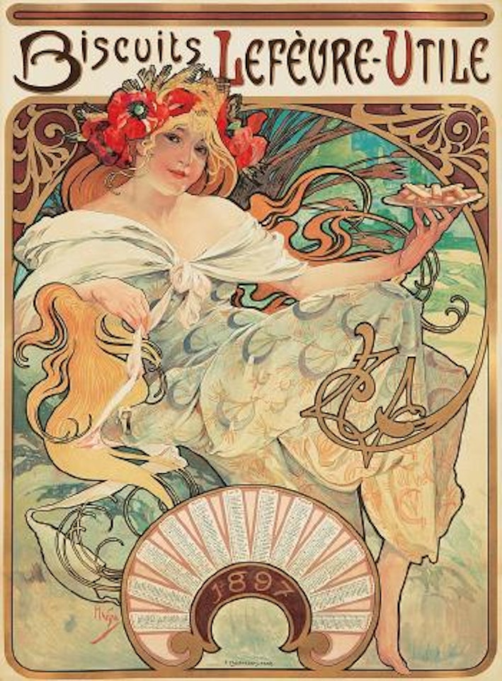 Biscuits Lefèvre-Utile by Alphonse Mucha