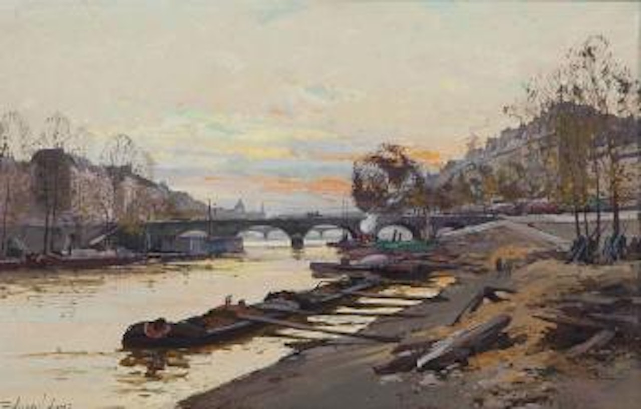 La Seine by Eugene Galien-Laloue