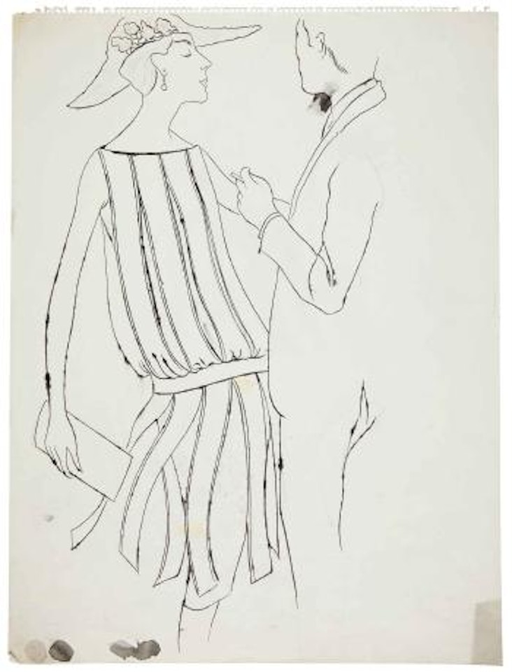 Female and Male Fashion Figures by Andy Warhol