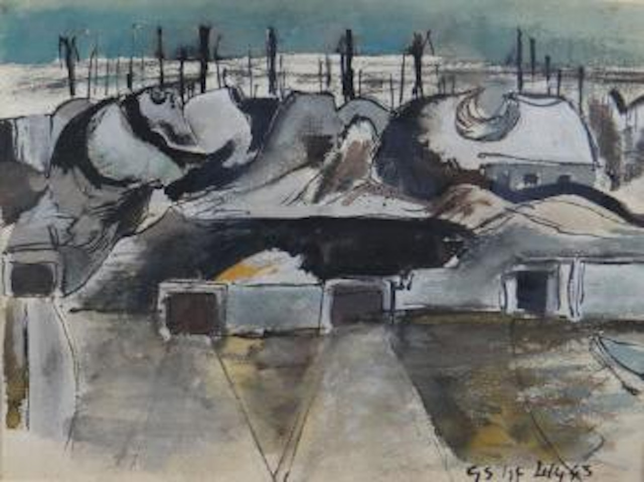 Flying Bomb Depot, the Caves, St Leu D'Esserent Livy by Graham Sutherland