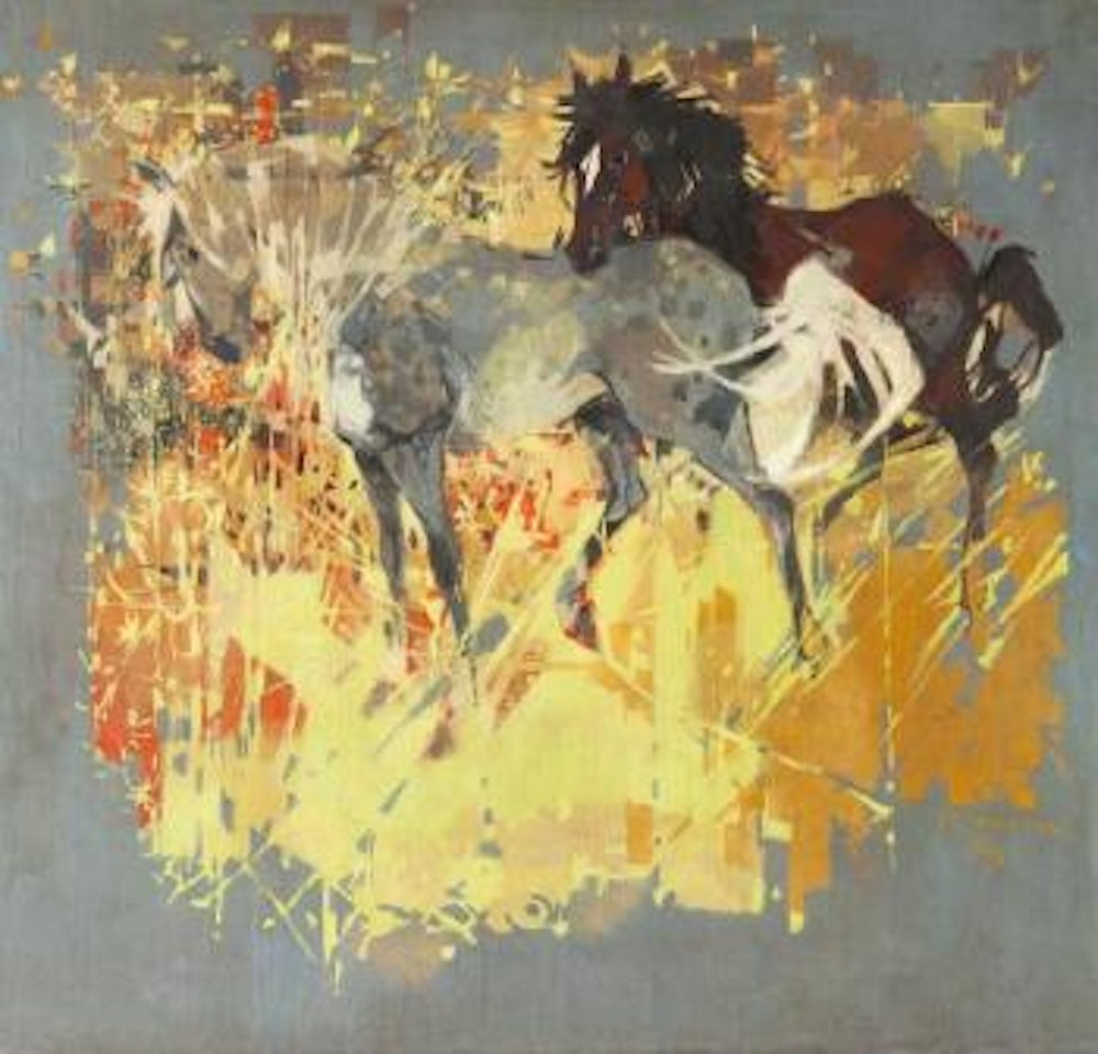 Chevaux en liberté by Jean Gaston Mantel