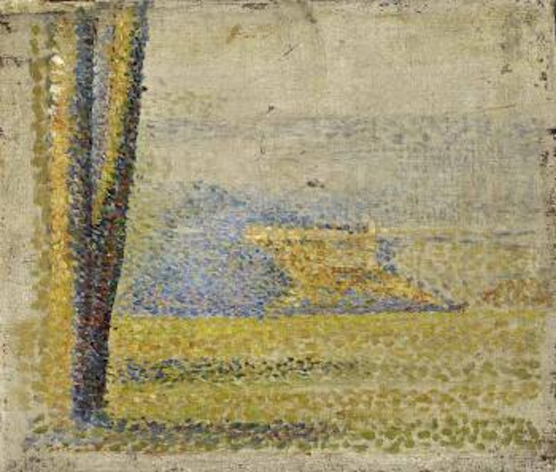 Baum an einem Ufer by French School