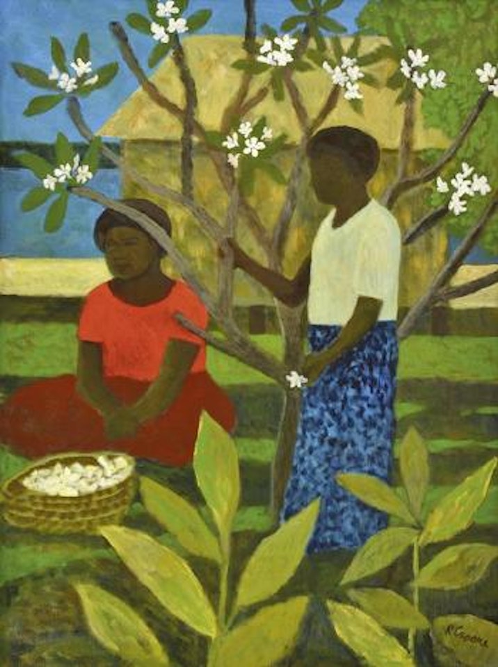 Women under the Frangipani Tree by Ray Austin Crooke