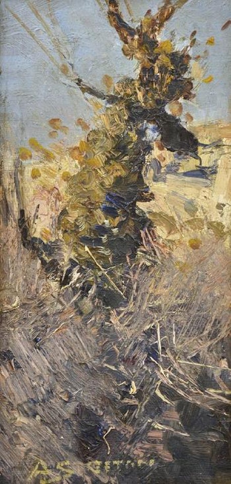 Hillside Tree by Arthur Ernest Streeton