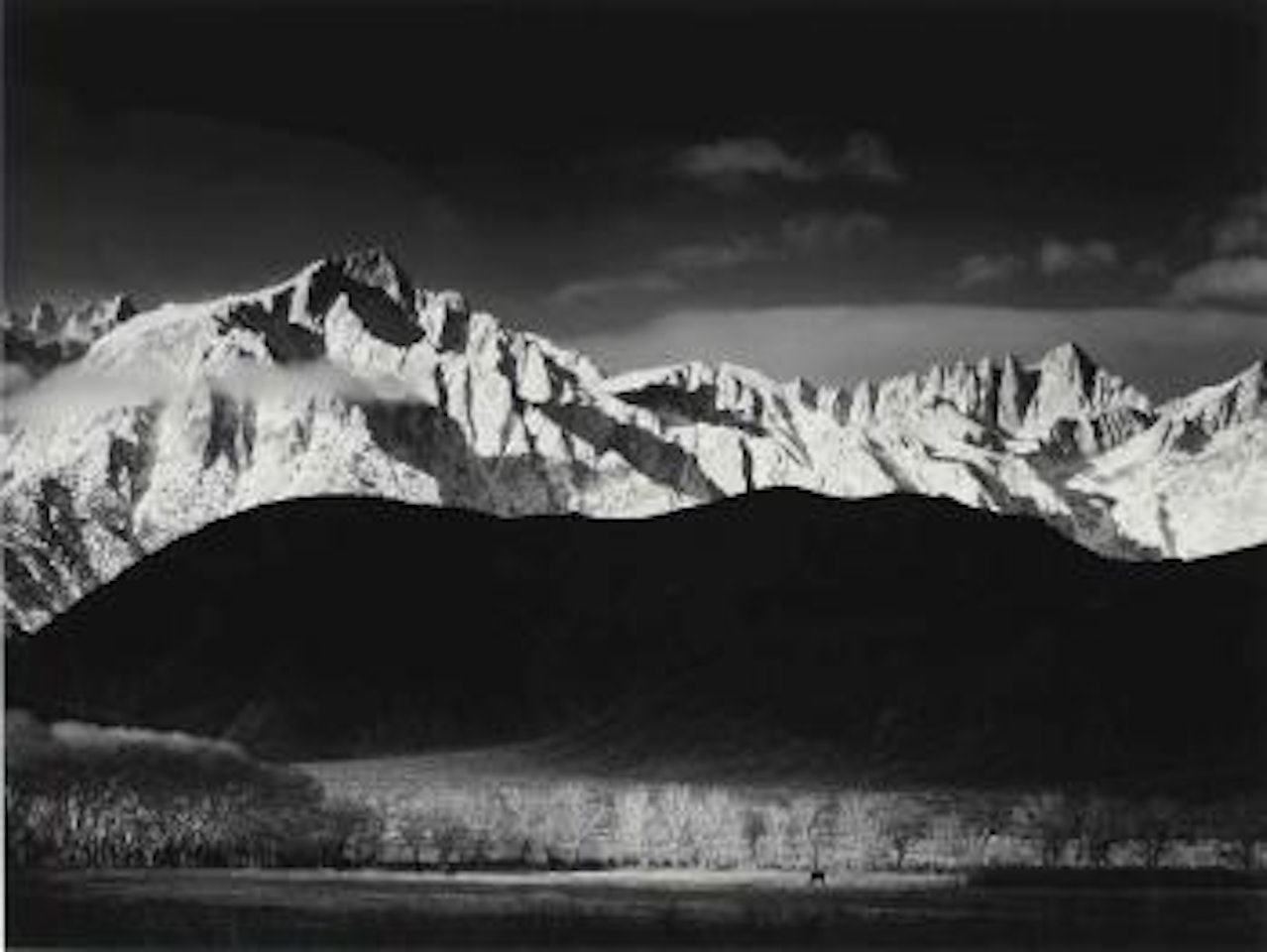 Winter Sunrise, Sierra Nevada from Lone Pine, California by Ansel Adams