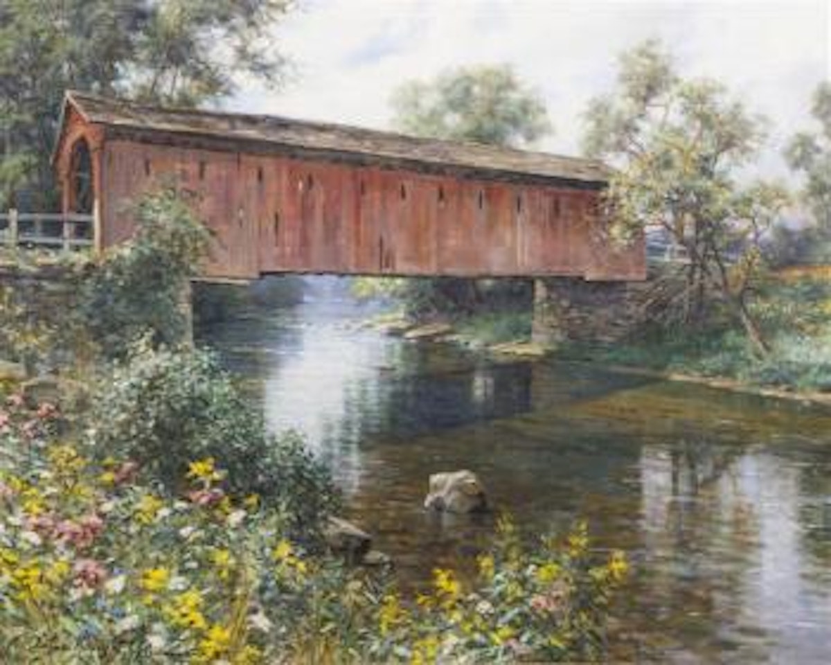 Old covered bridge, Vermont by Louis Aston Knight