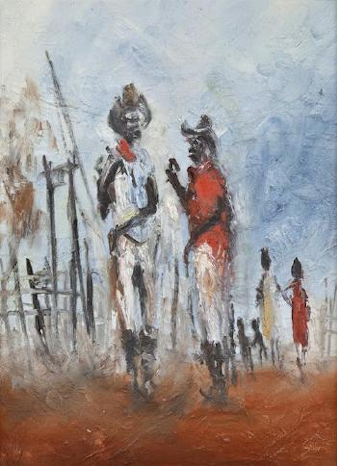 Aboriginal Stockboys, Northern Territory by Hugh Sawrey