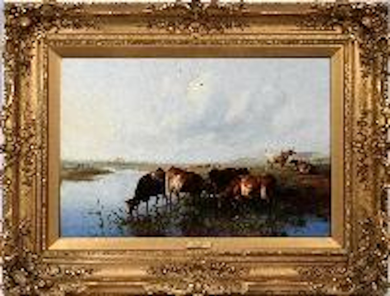 Cattle grazing by Thomas Sidney Cooper
