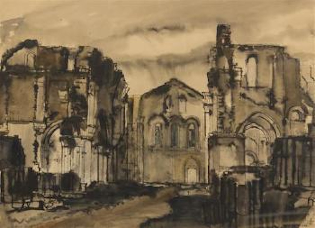 Orval ruins by Paul Delvaux