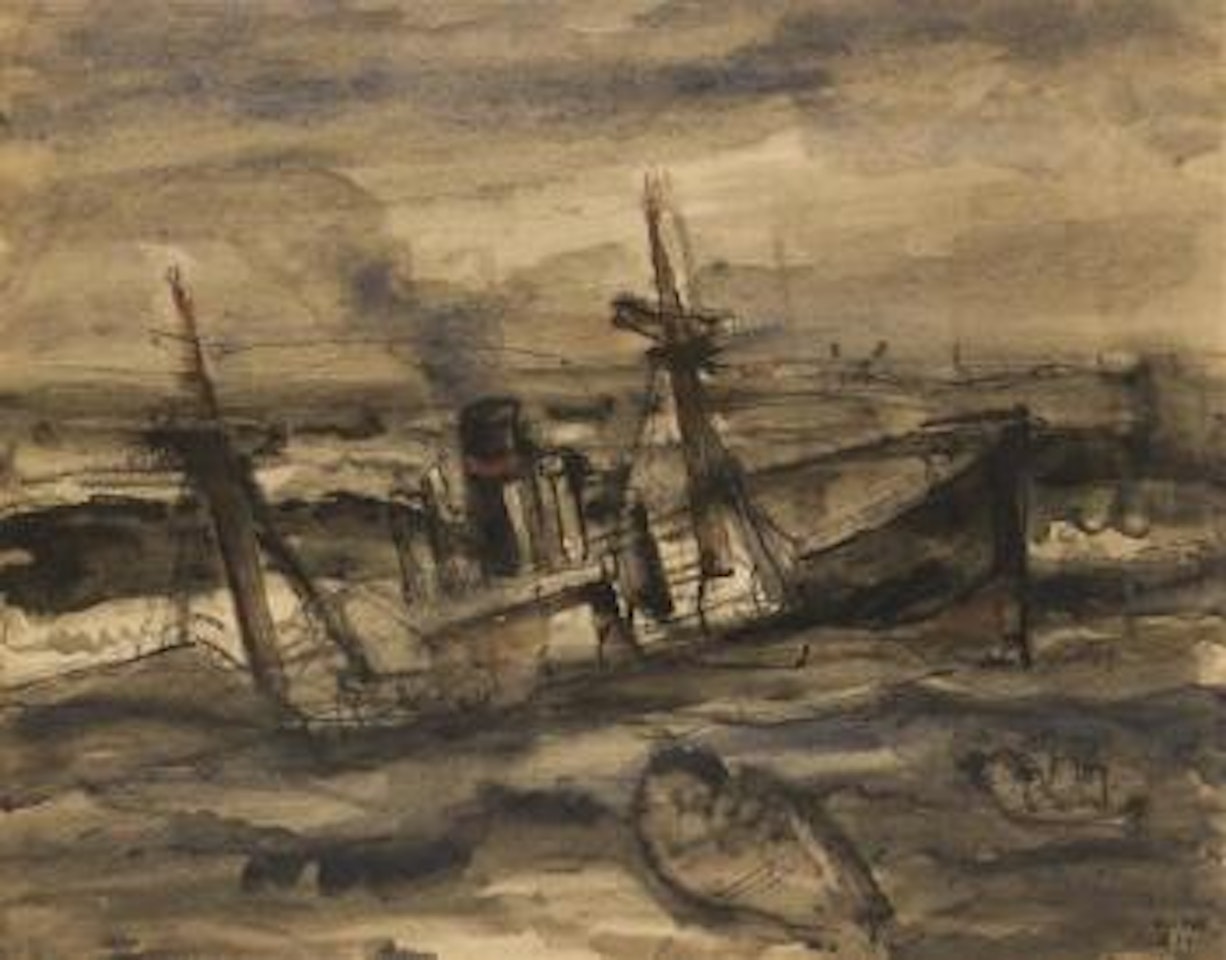 Sinking ship by Paul Delvaux