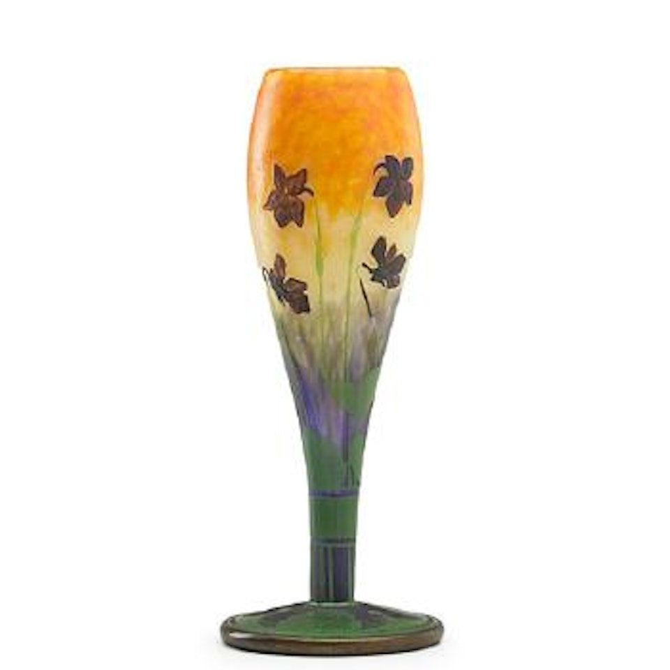 Vase with floral decoration by French School
