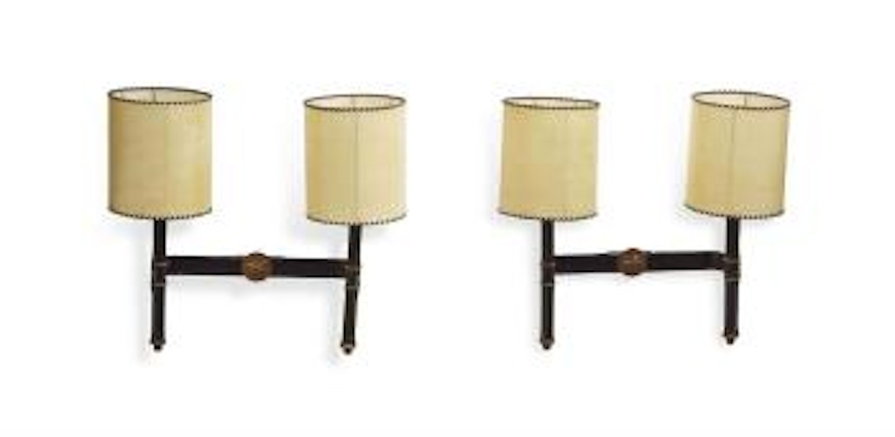 Paire d'appliques by Jacques Adnet
