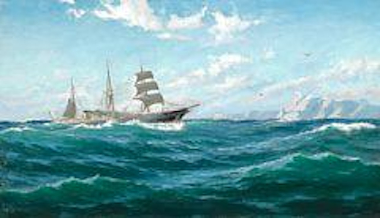 Udfor Nordkap. Off North Cape by Alfred Olsen