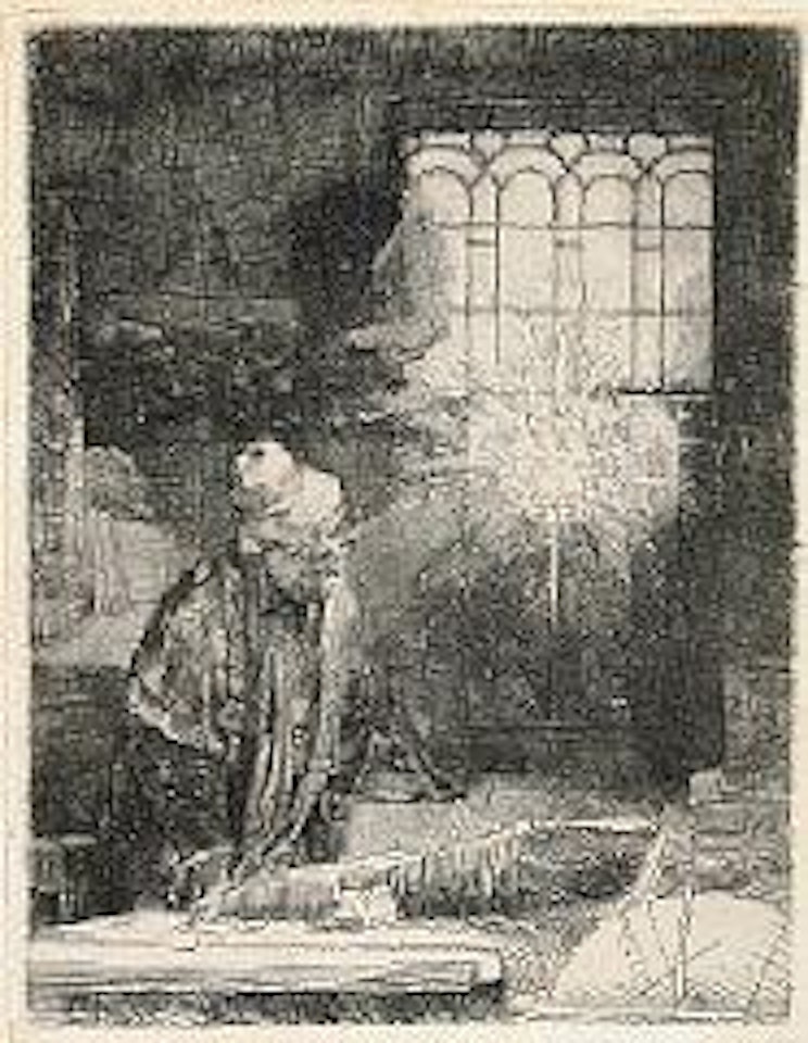 A scholar in his study »Faust« by Attributed to Rembrandt Harmensz van Rijn
