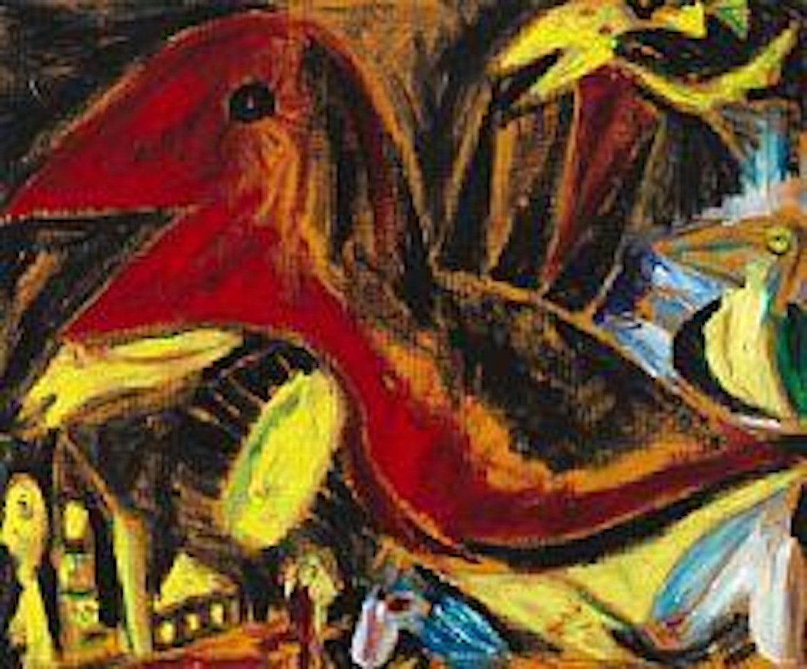 Den røde fugl (The Red Bird) by Carl-Henning Pedersen