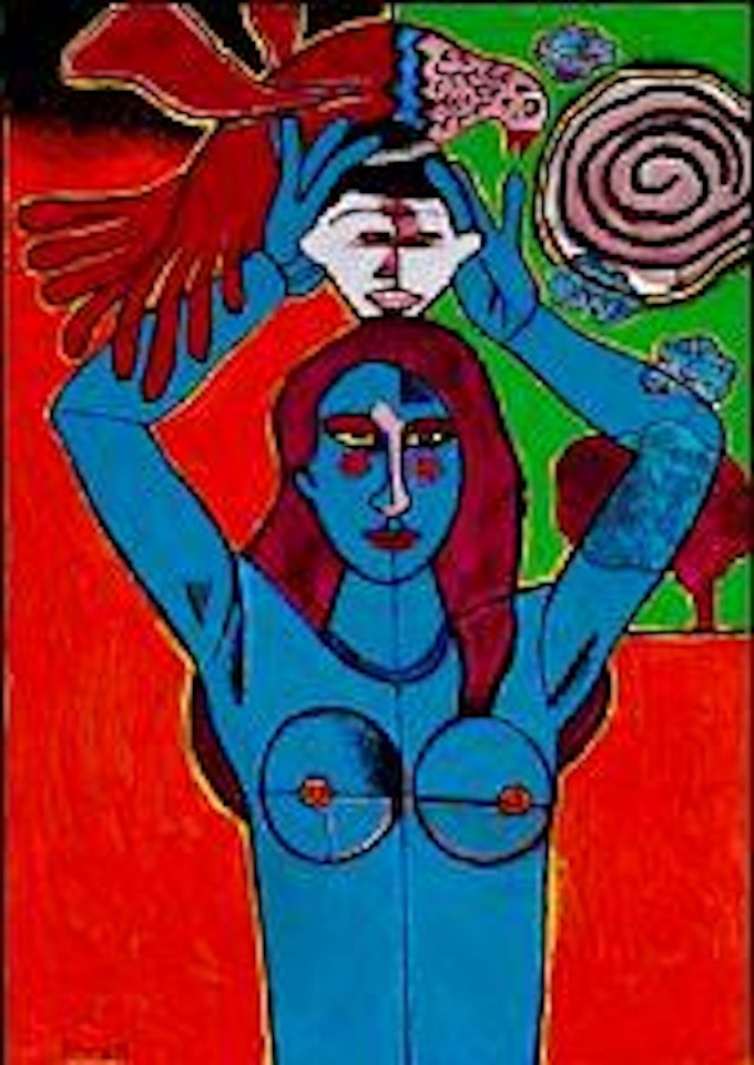 La masque au masque africain I by Corneille