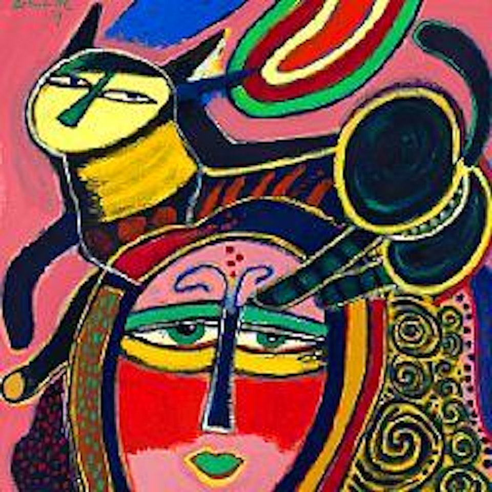 Visage de chat visage de femme by Corneille