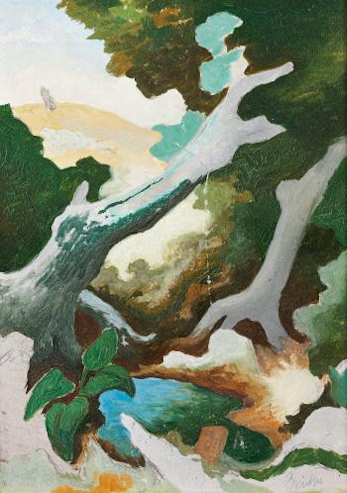 Study For "Pool In The Woods" by Thomas Hart Benton