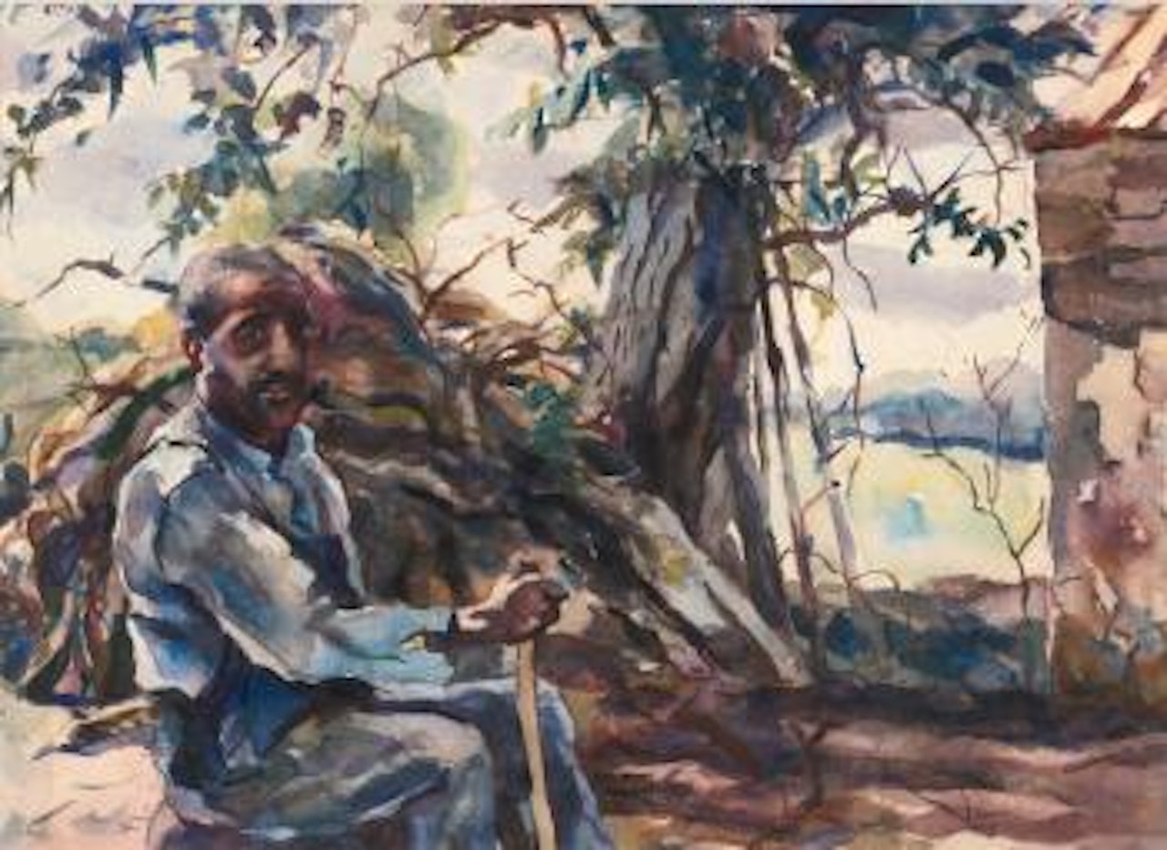 Black Man Seated by Andrew Wyeth