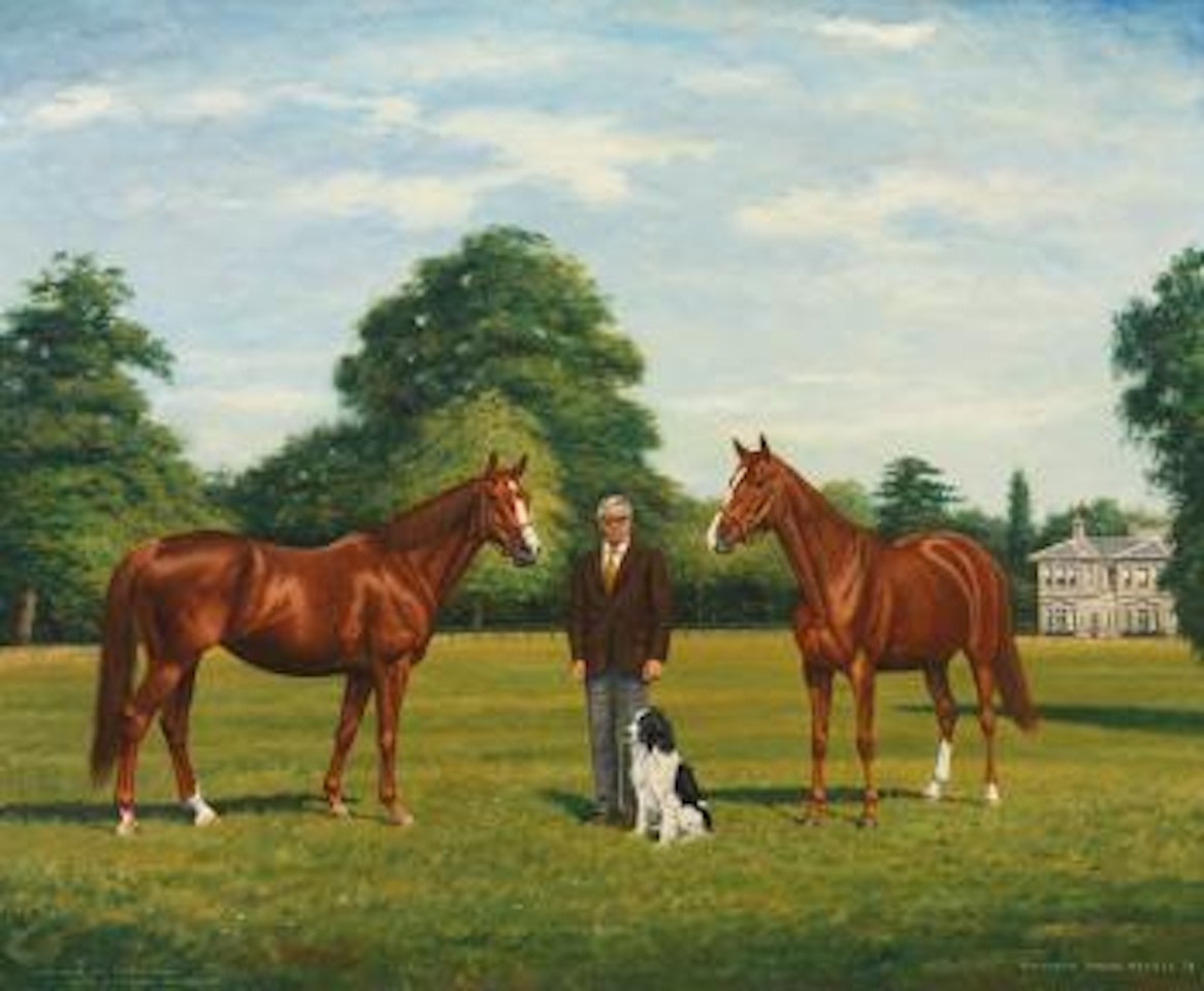 Altesse Royale And Bleu Azur With Col. F. Roger Hue-Williams by Richard Stone Reeves