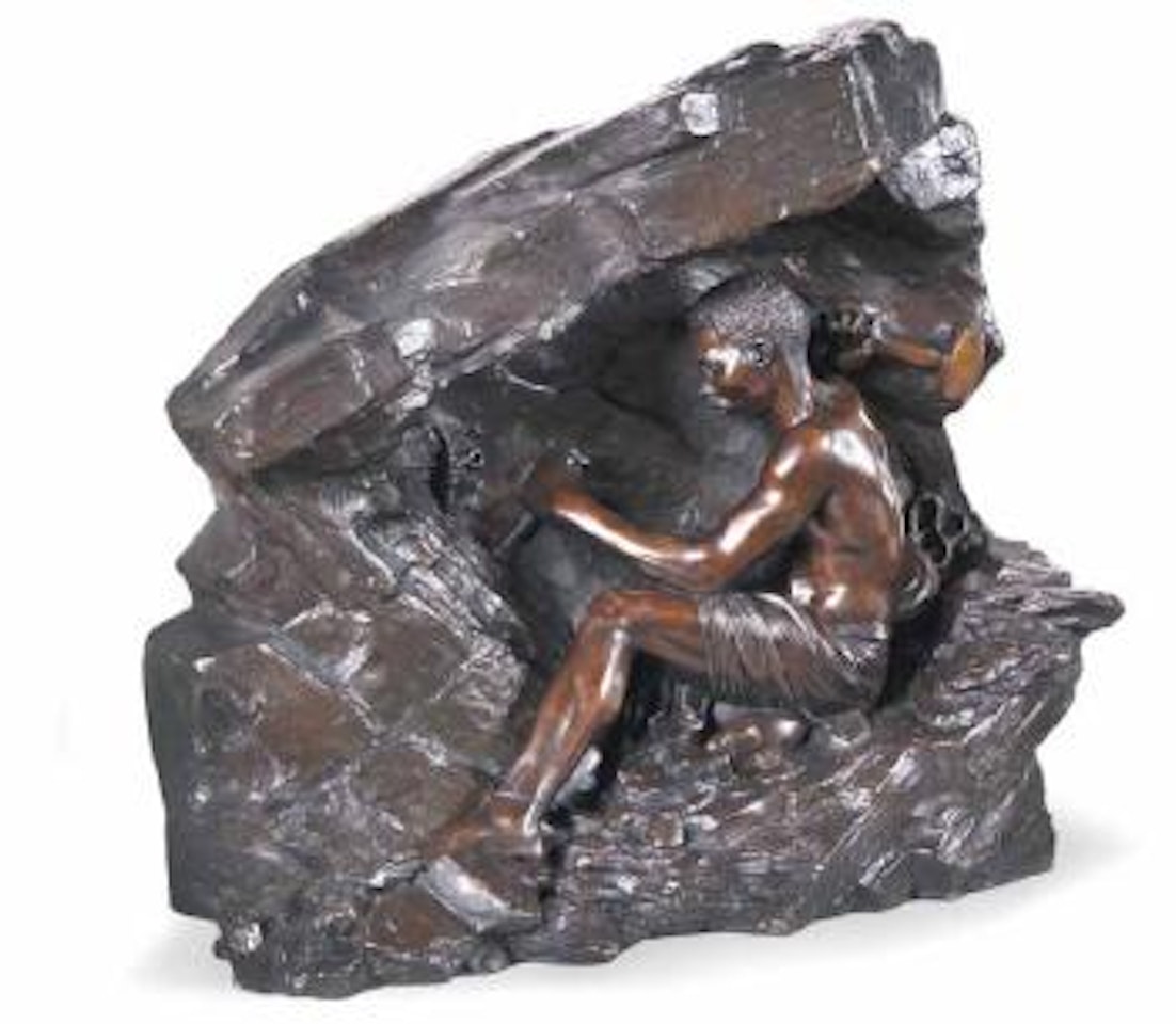 Miner with hand drill by Anton van Wouw