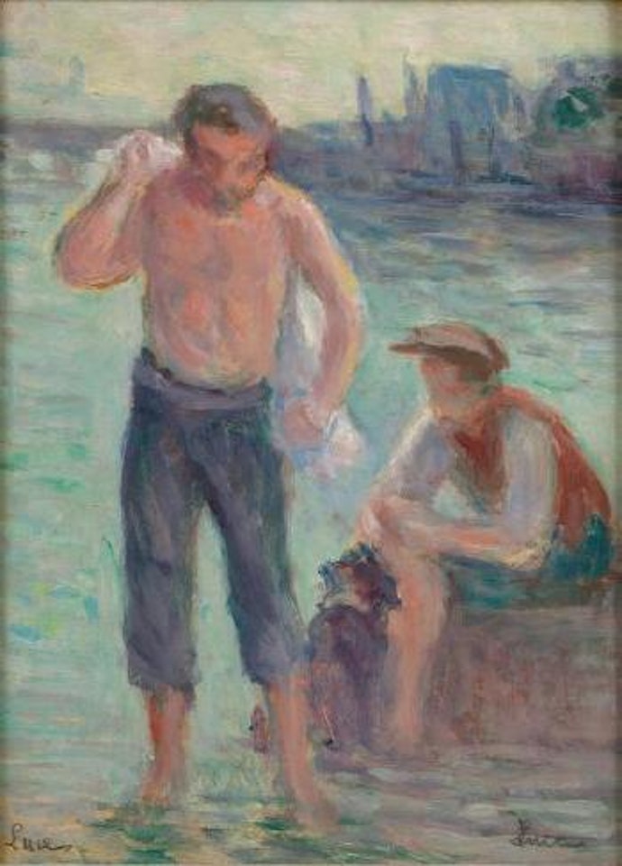 Les pêcheurs au chien by Maximilien Luce