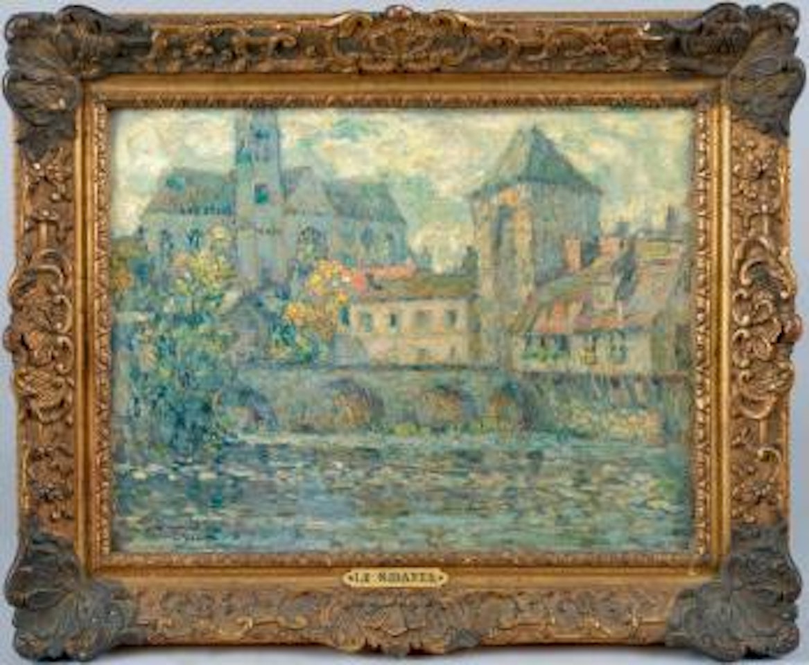 L'église et le pont, Moret by Henri Le Sidaner