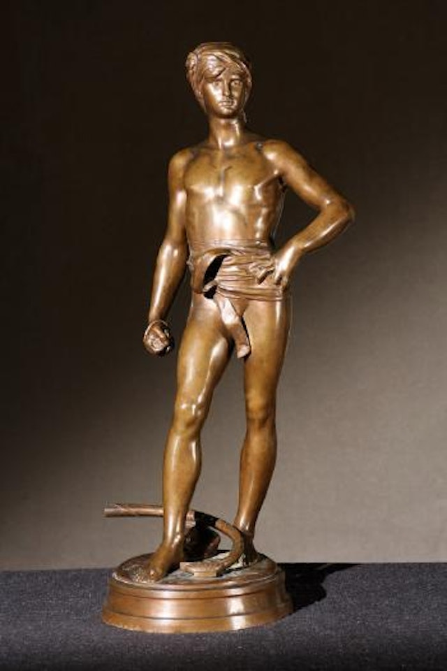 David avant le combat by Marius Jean Antonin Mercie