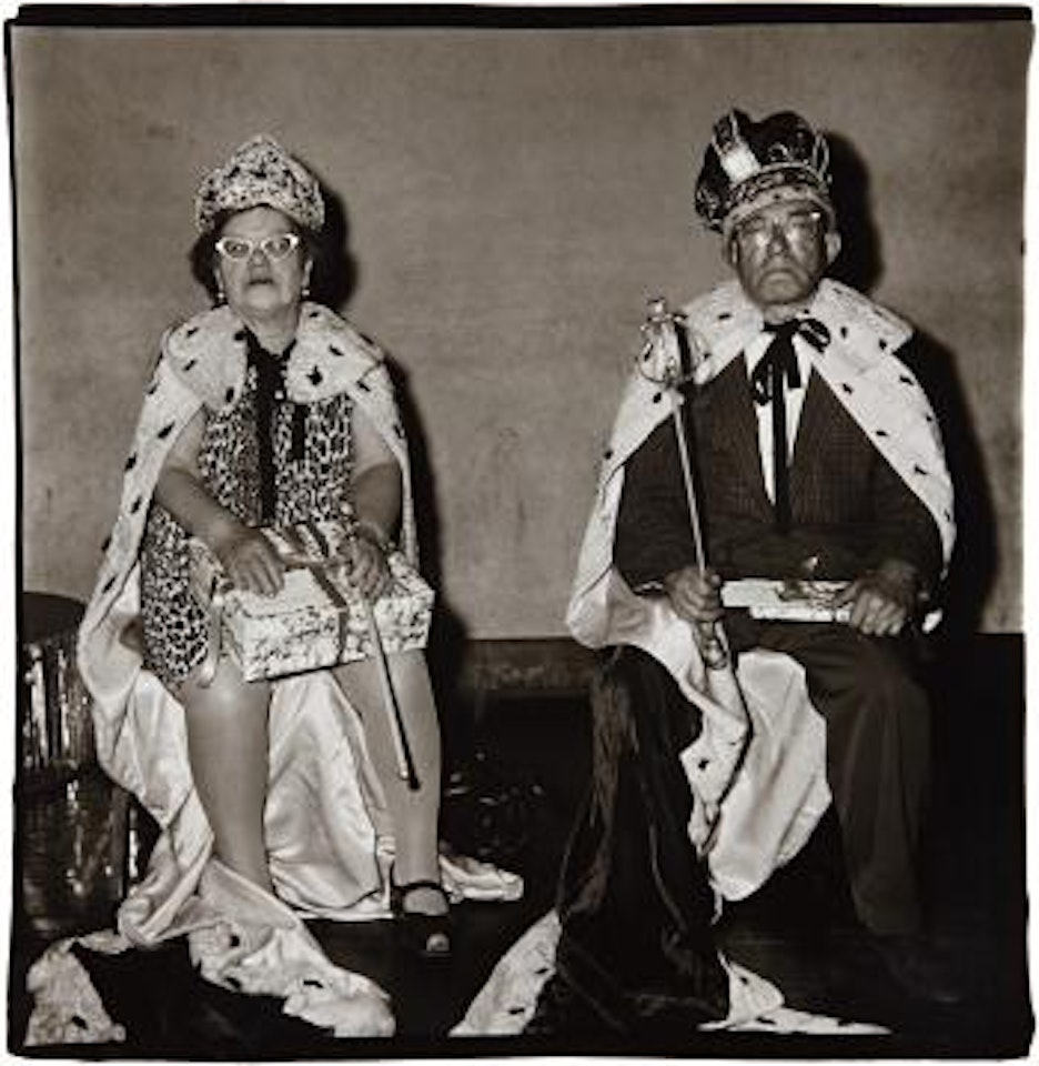 King and Queen of a senior citizens' dance, N.Y.C. by Diane Arbus