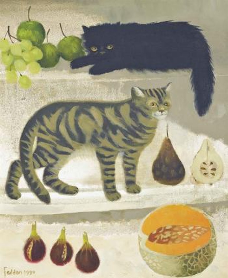 Cats and Fruit by Mary Fedden