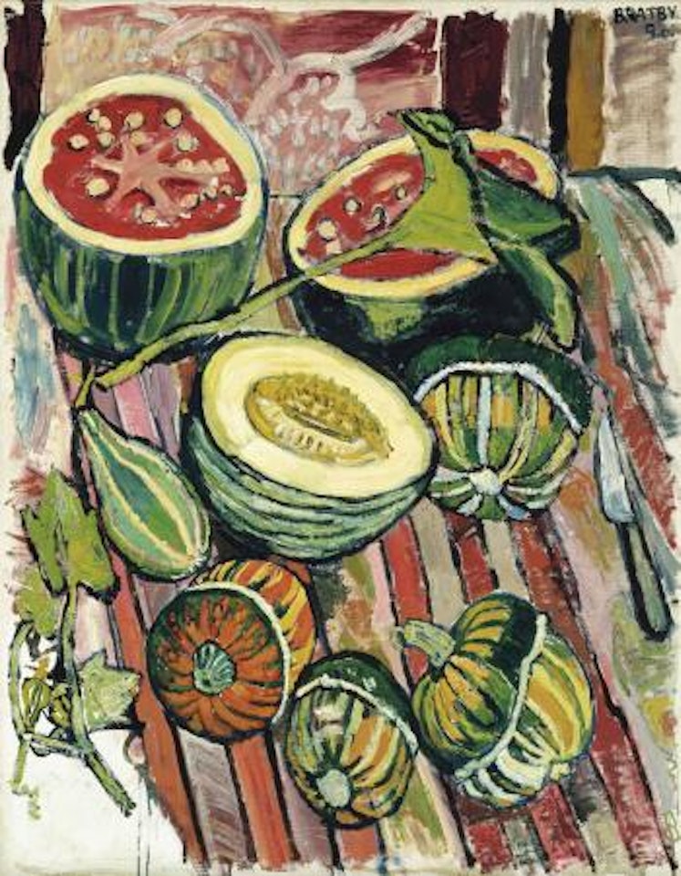Honydew and Watermelon and Turban and Pear - Gourds by John Bratby