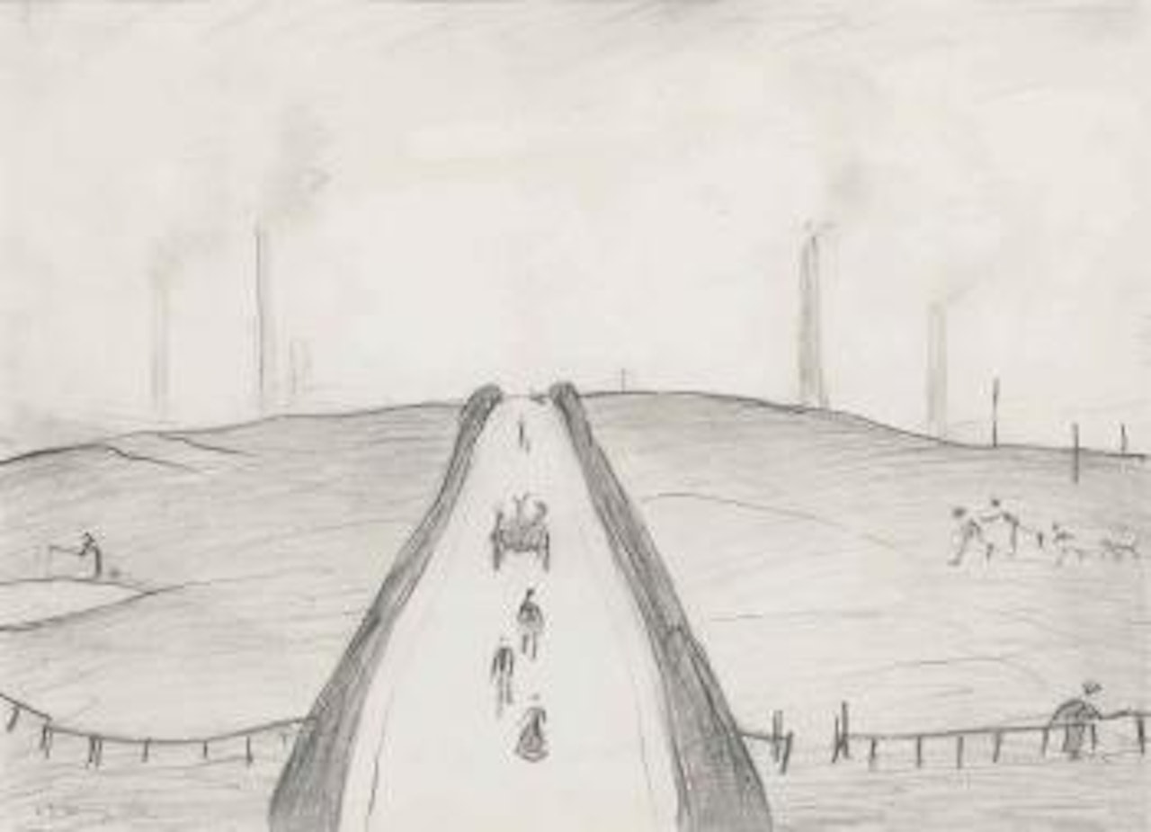 Over the Hill by Laurence Stephen Lowry