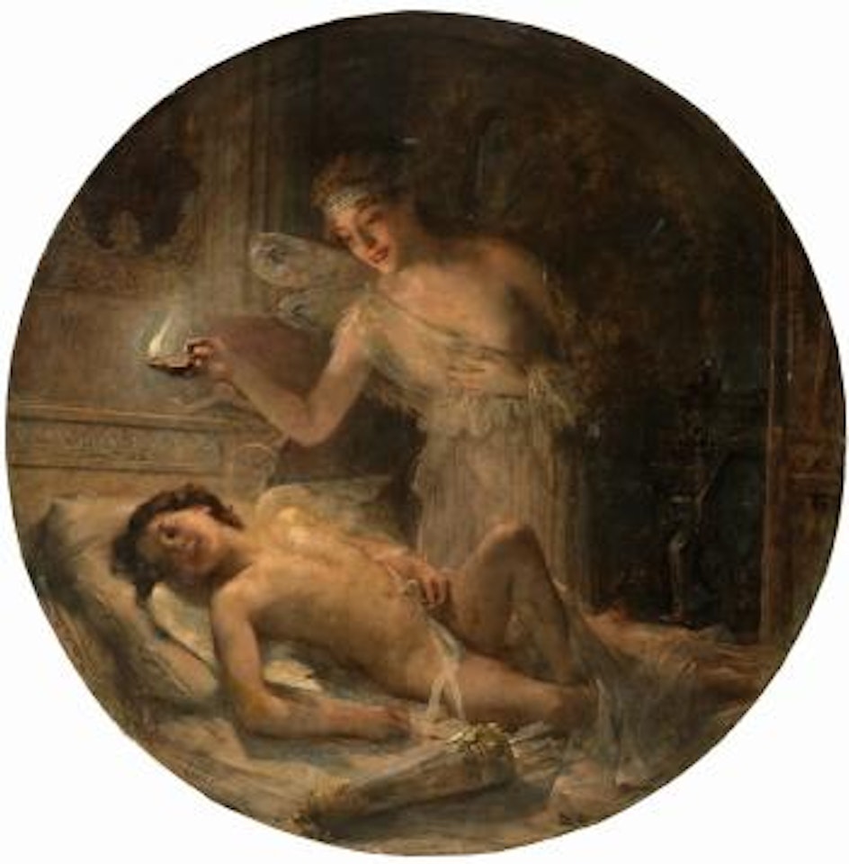 Psyche discovers Cupid by Leon Comerre