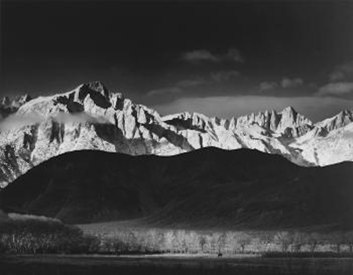 Winter Sunrise, Sierra Nevada from Lone Pine, California by Ansel Adams