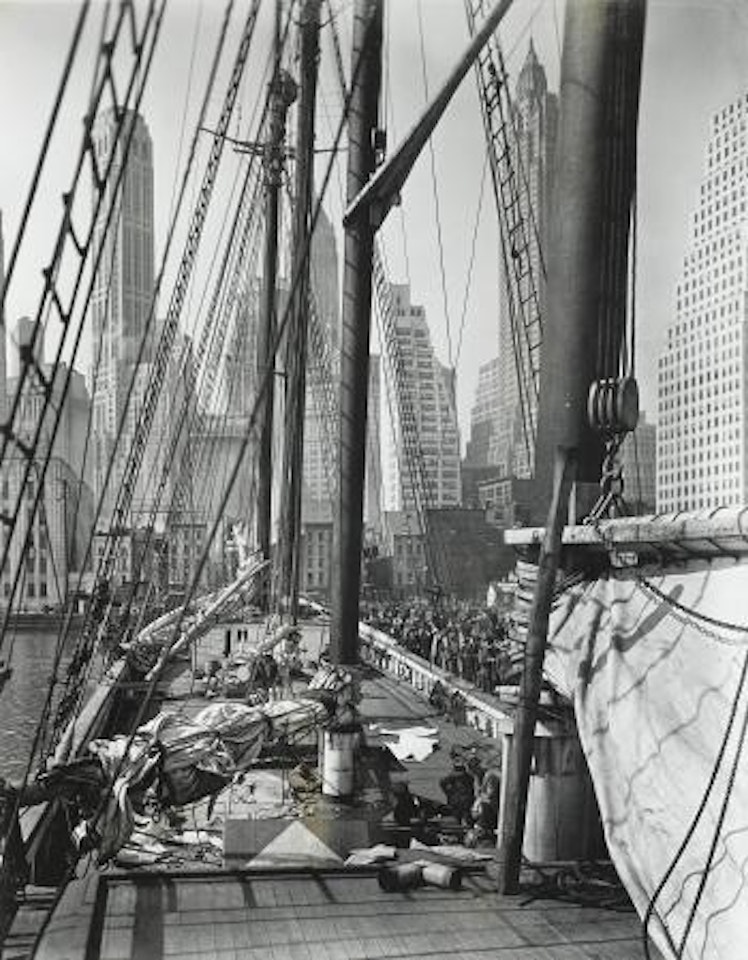 Theoline, Pier 11, East River, NY by Berenice Abbott
