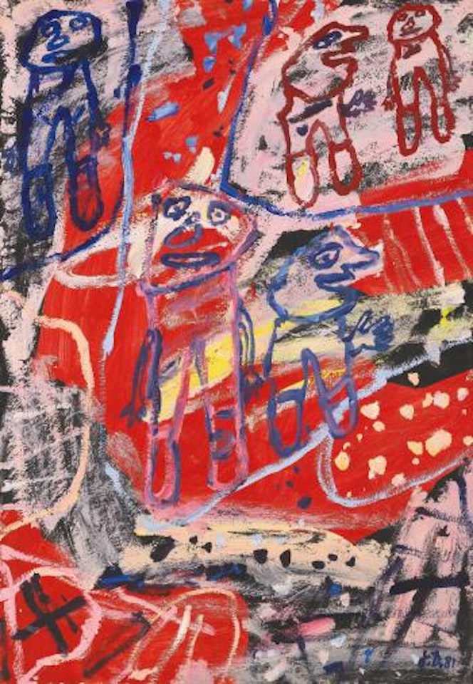 Site Avec 5 Personnages by Jean Dubuffet