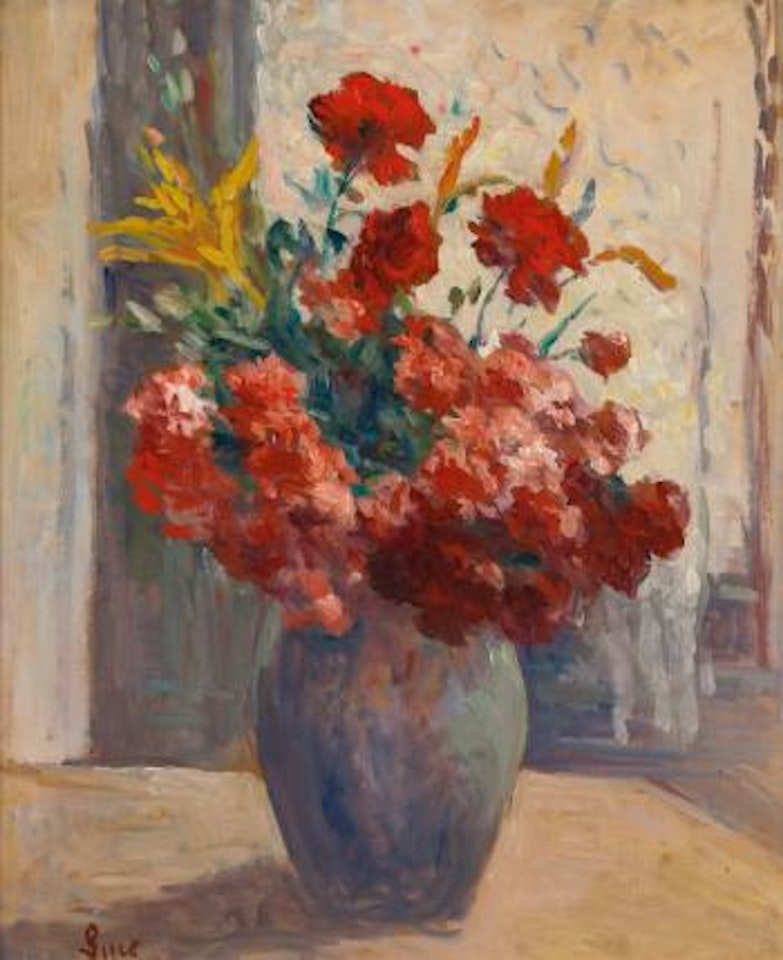 Bouquet De Fleurs Dans Un Vase by Maximilien Luce