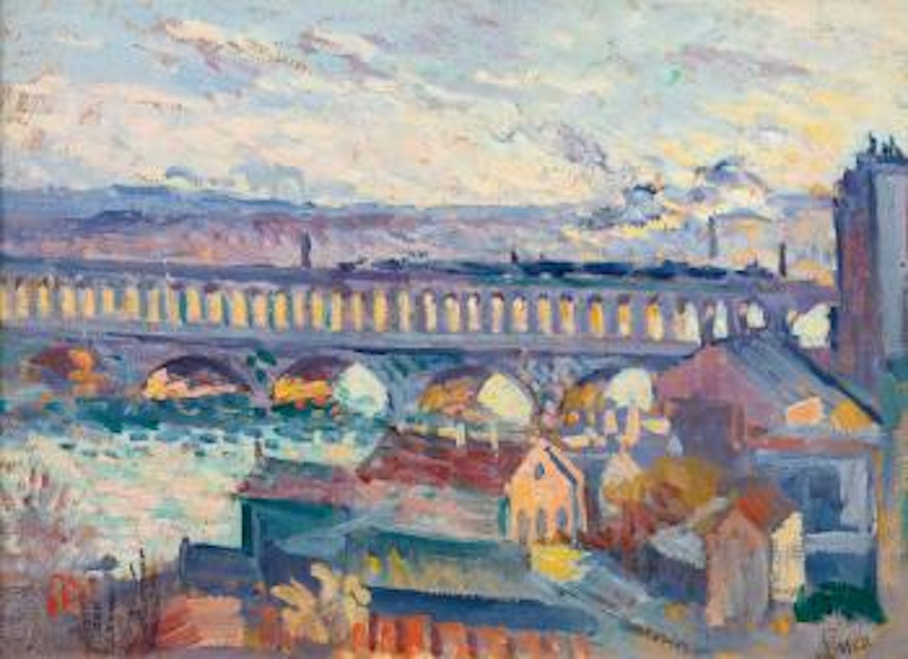 Vue Sur Le Viaduc D'auteuil by Maximilien Luce