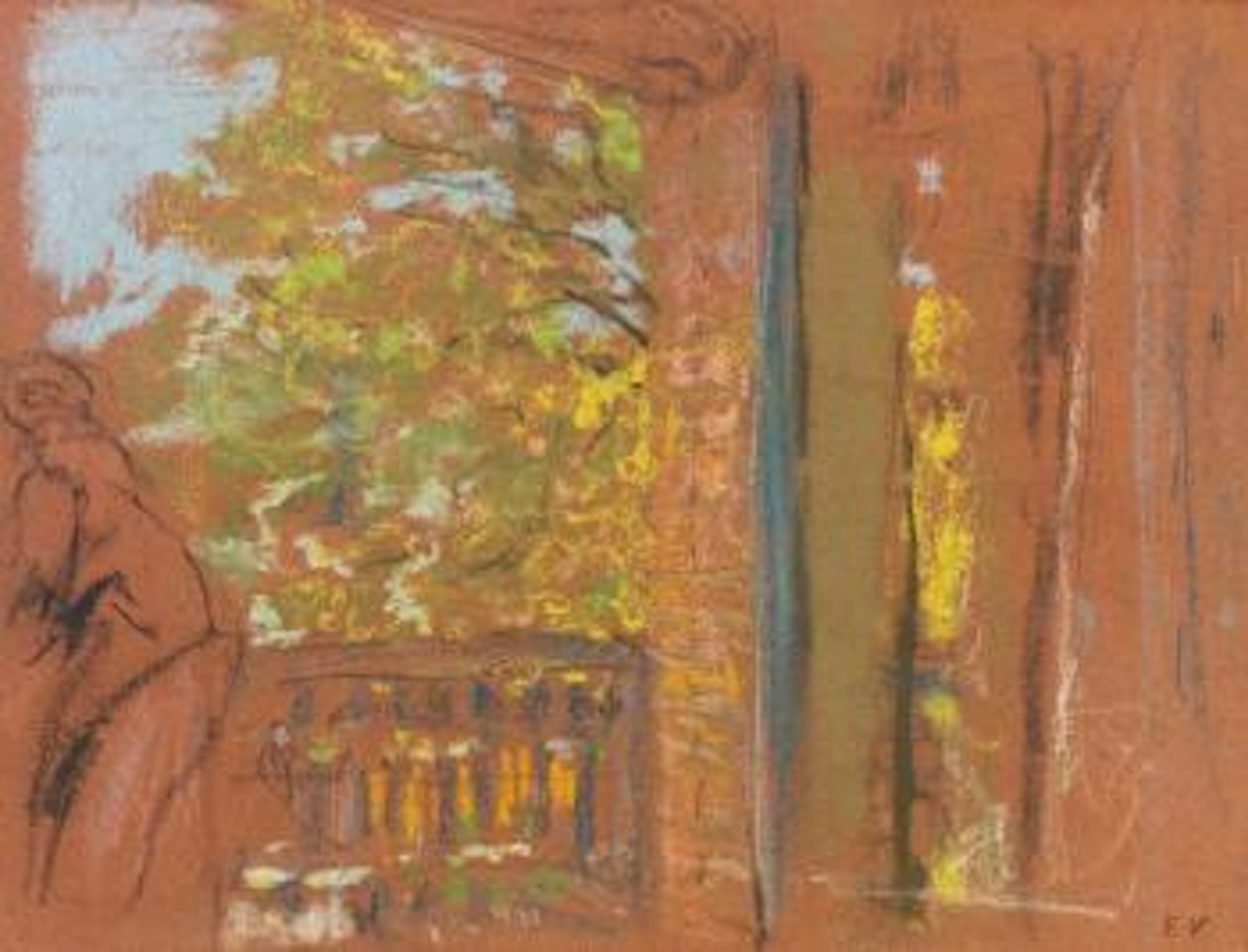 The Balcony At The Closerie Des Genêts, Vaucresson by Édouard Vuillard