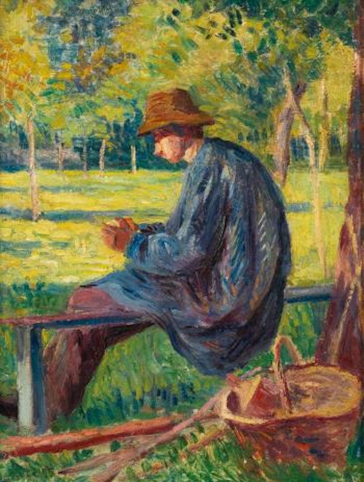 Ludovic Rodo Pissarro Dans Le Jardin De Son Père À Eragny by Maximilien Luce