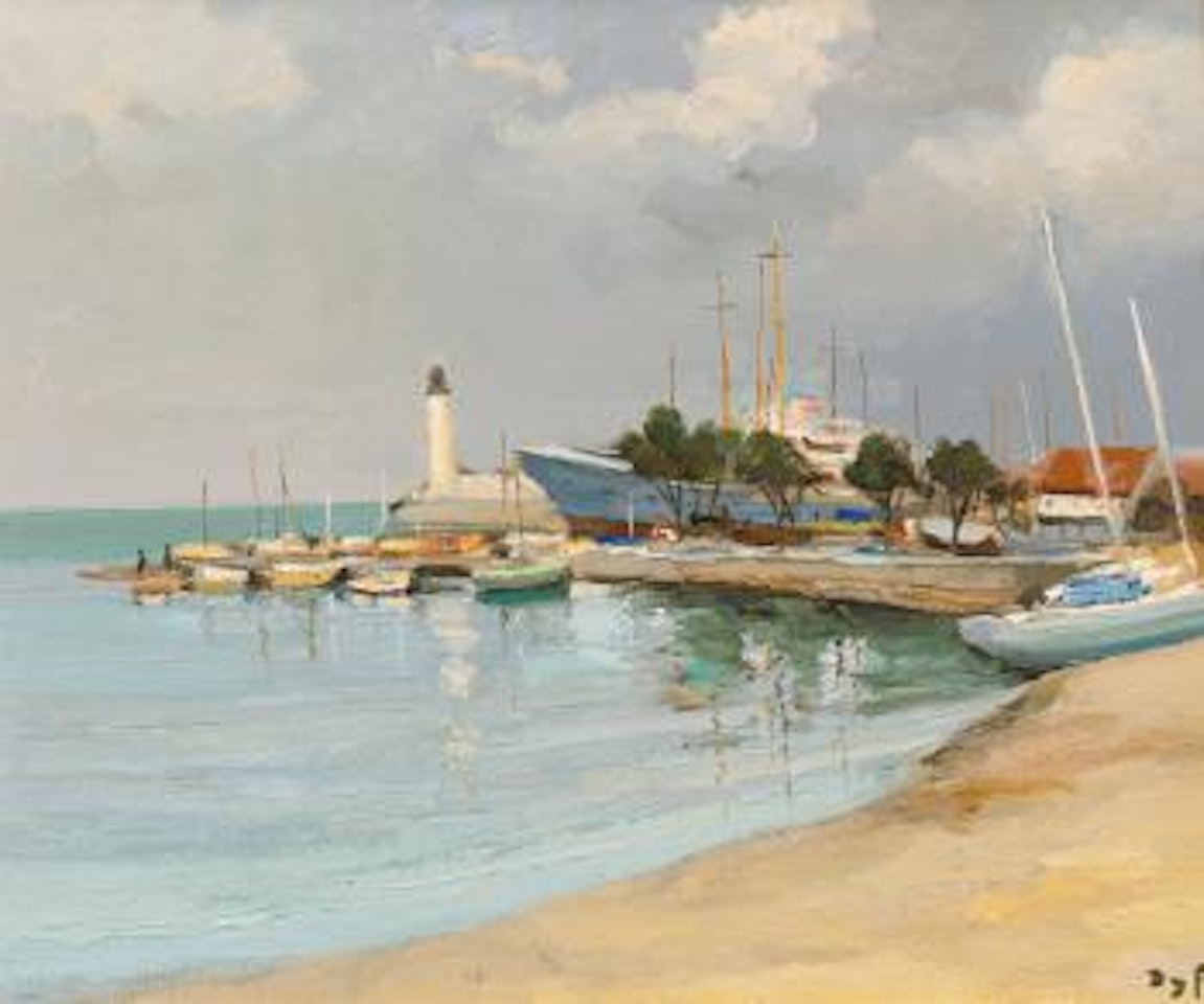 Voiliers En Provence À Antibes by Marcel Dyf