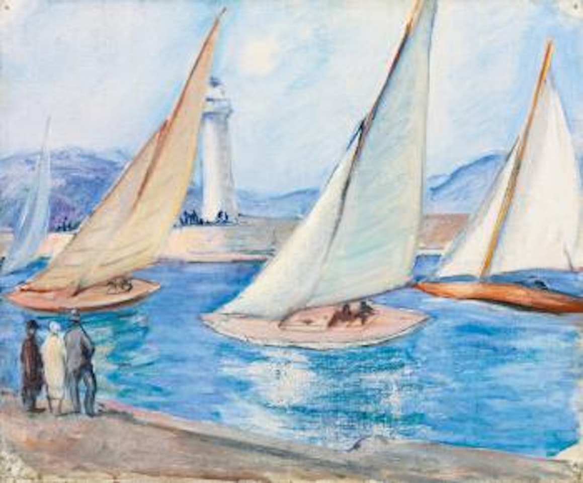 Départ De Régates Dans Le Midi, St Tropez by Henri Lebasque