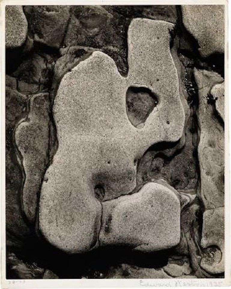 Rock Erosion, Point Lobos, California by Edward Weston
