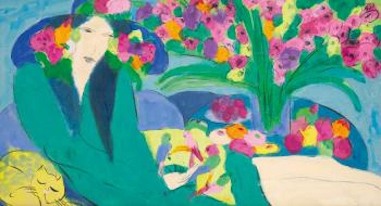 Lady In Repose by Walasse Ting