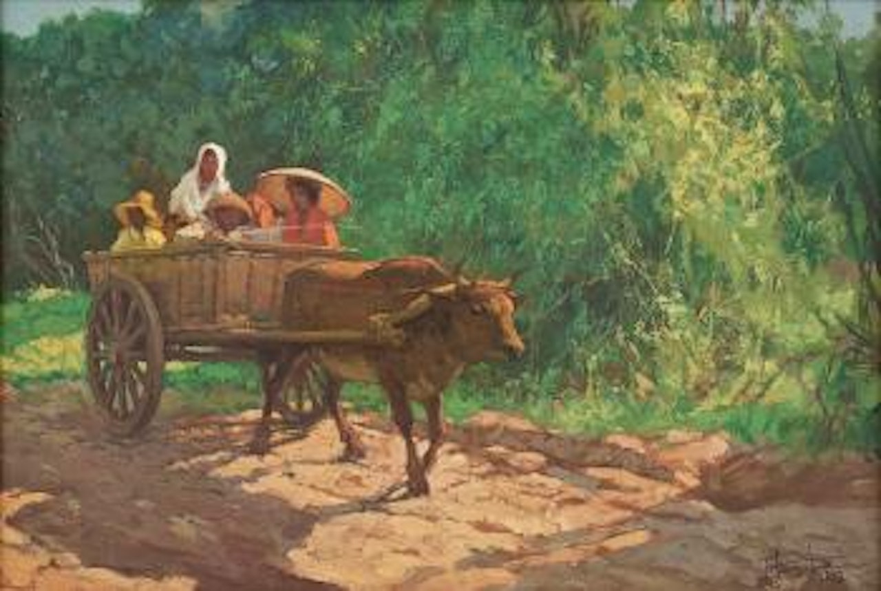 Bullock Cart by Fernando Amorsolo
